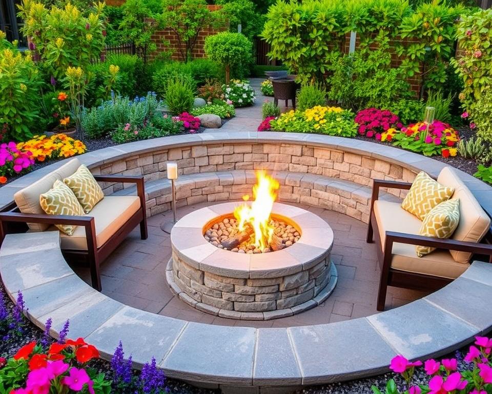sunken fire pit designs