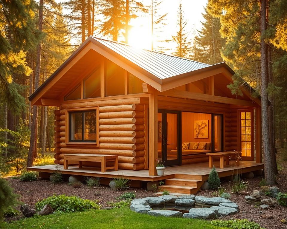 sustainable log cabin design