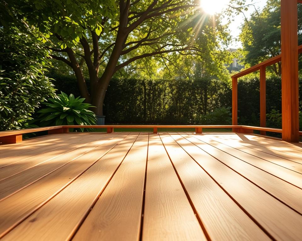 timber decking base installation