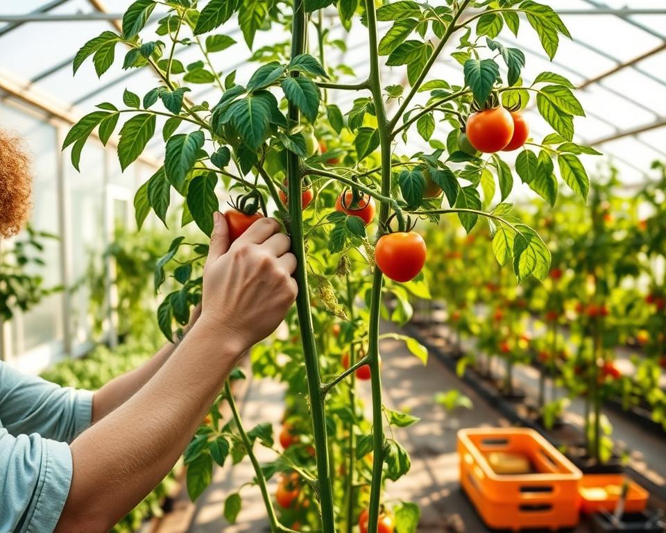 training and pruning tomato plants