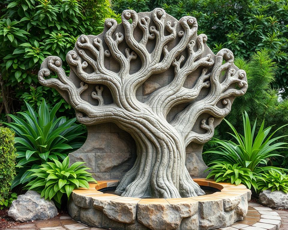 tree fountain materials