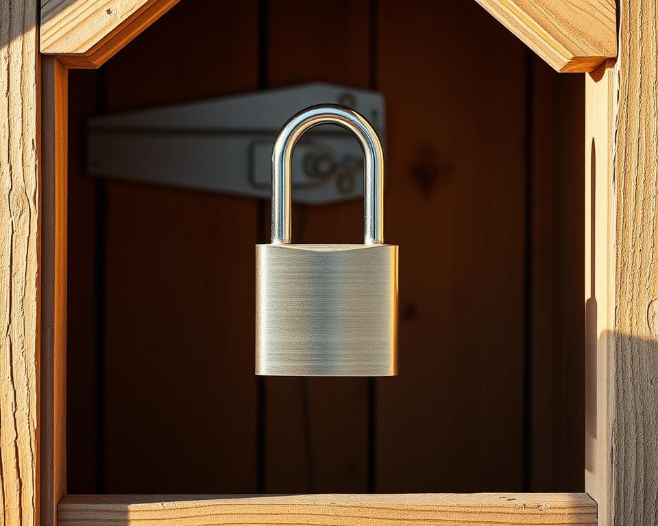 upgraded shed lock system security