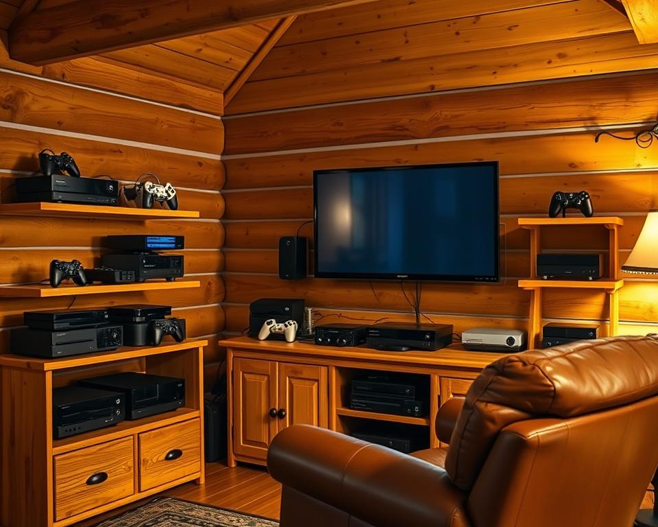 video game console setup