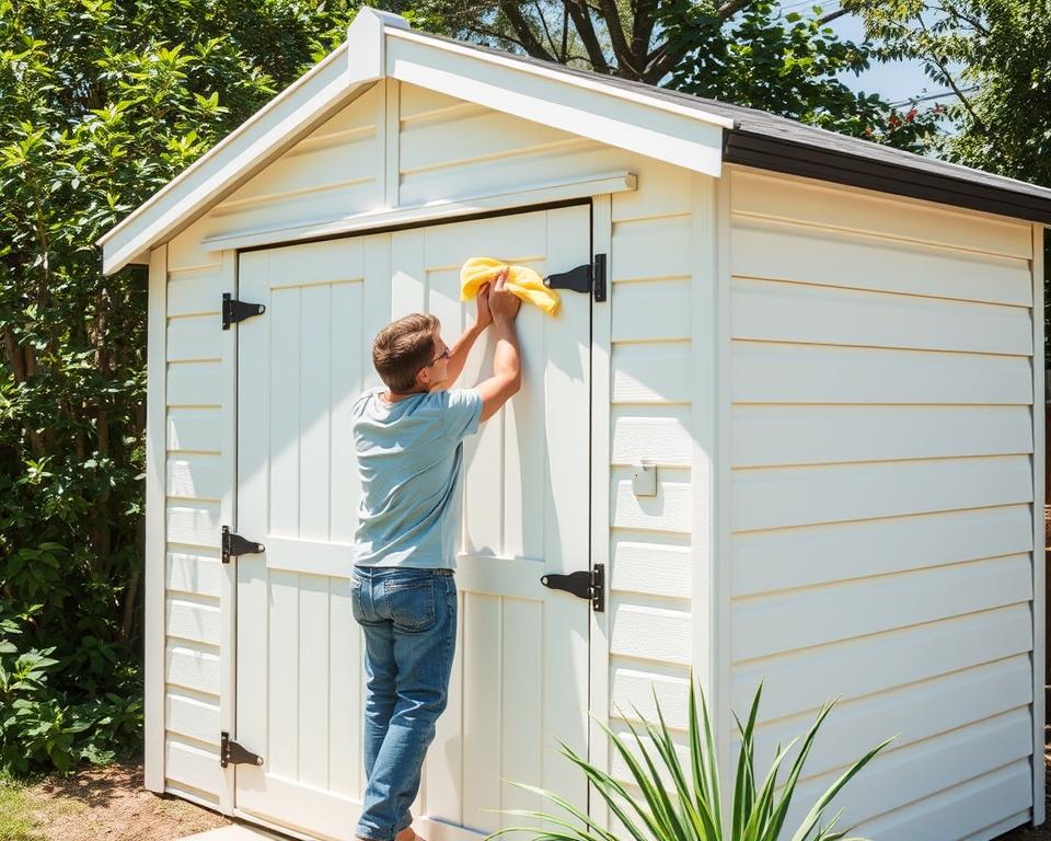 vinyl shed maintenance cleaning