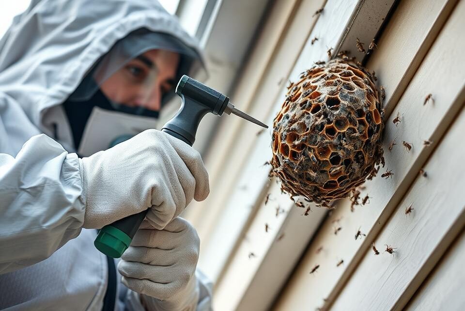 How to properly remove a wasp nest