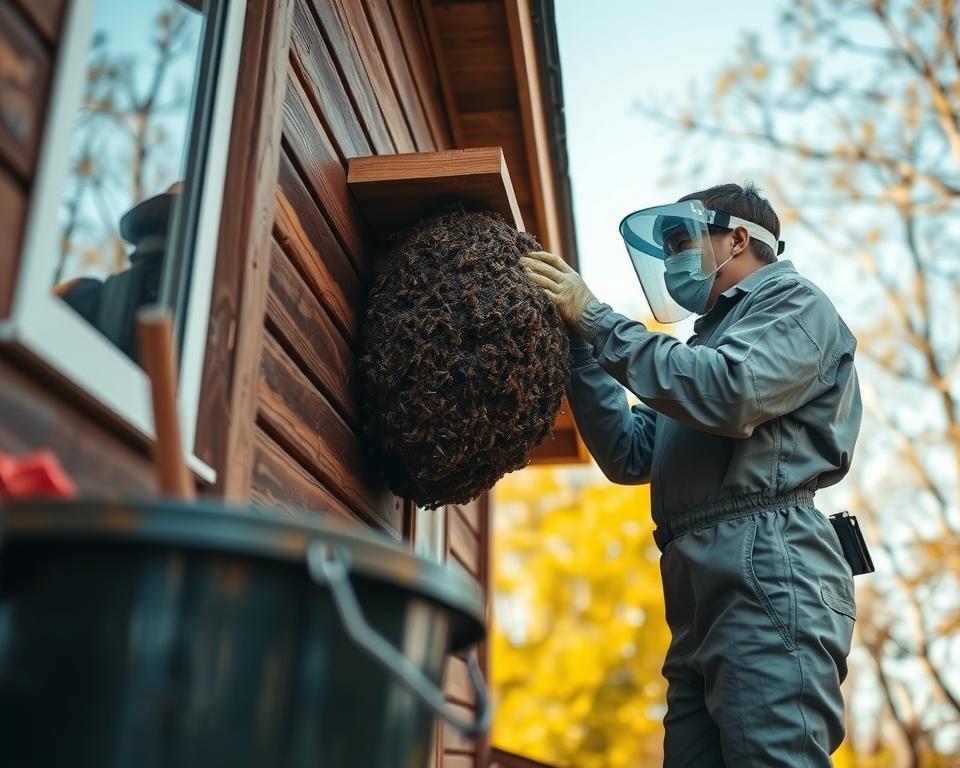 wasp nest removal safety