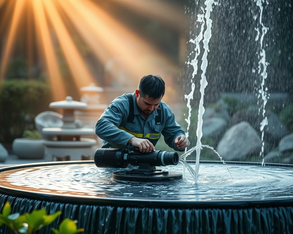 waterfall fountain maintenance