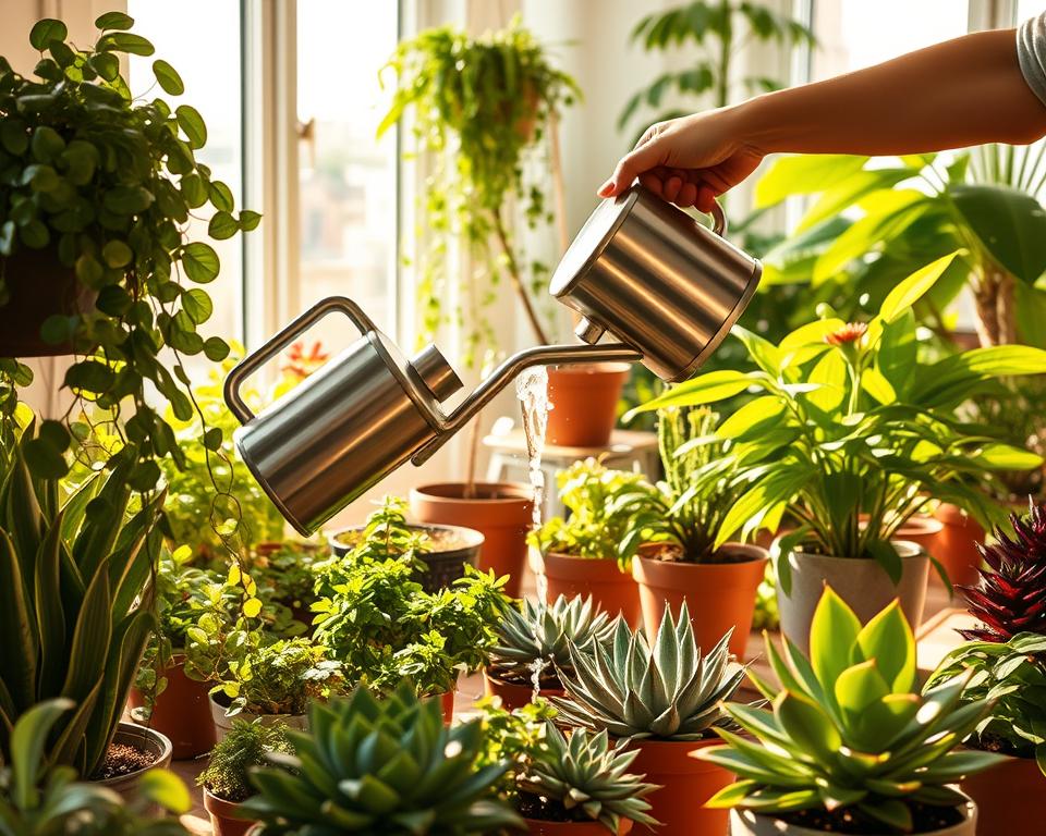 watering indoor plants watering indoor plants