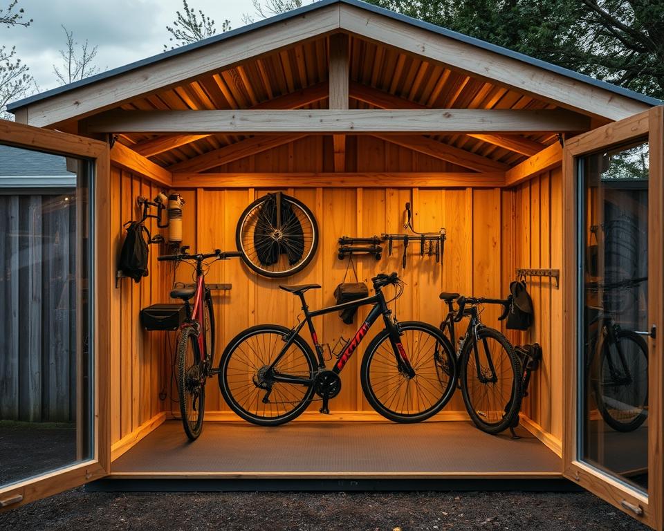 weatherproof bike storage shed