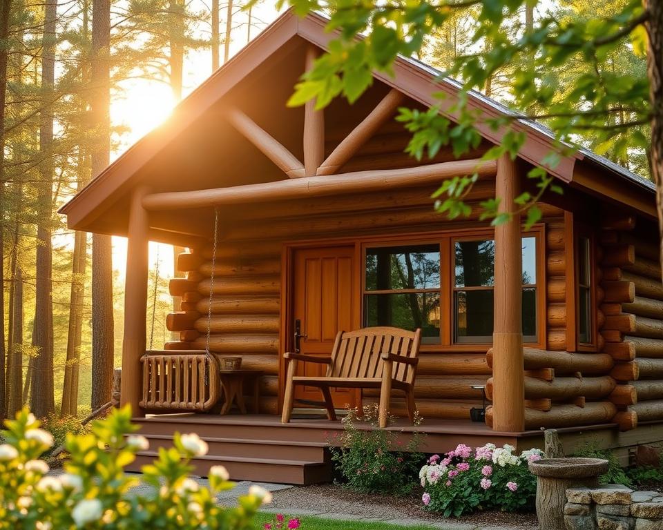 welcoming log cabin guest accommodation