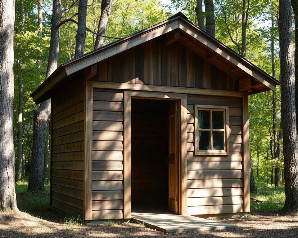 wooden shed design and material selection