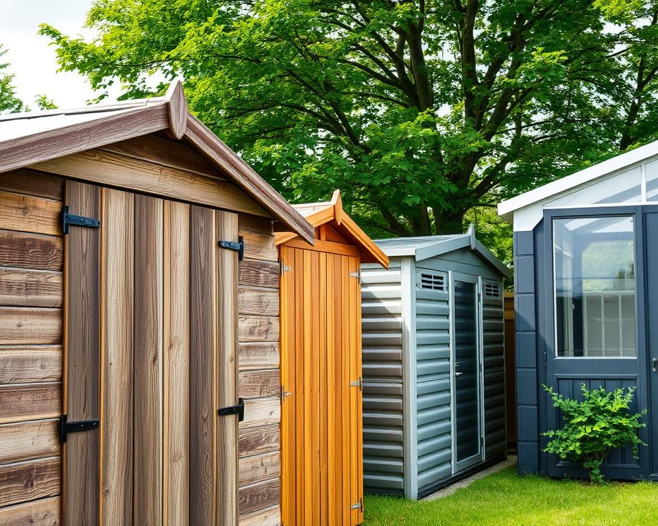 wooden sheds metal plastic ventilation