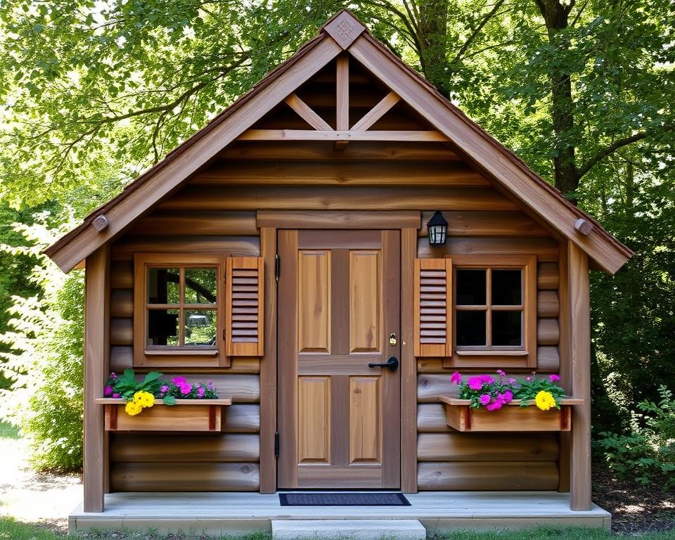 wooden wendy house features