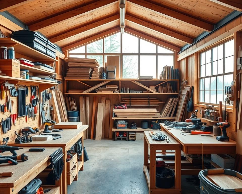 woodworking shed essential features