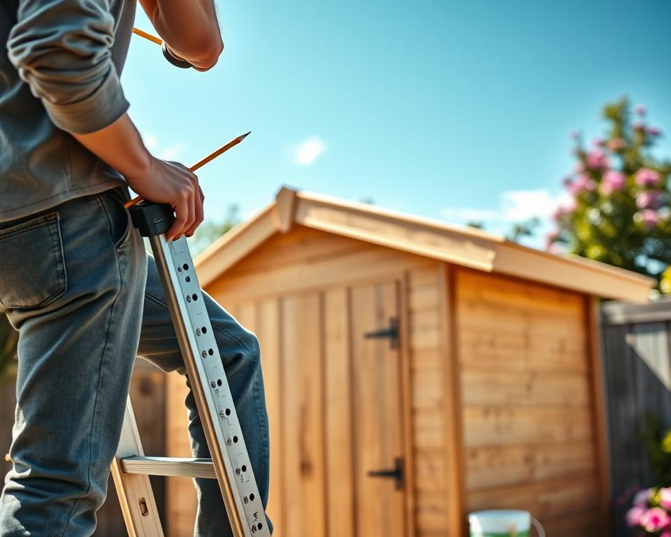 DIY shed gutter installation process