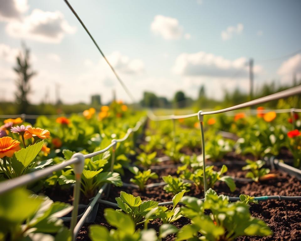 Drip Irrigation System in Garden