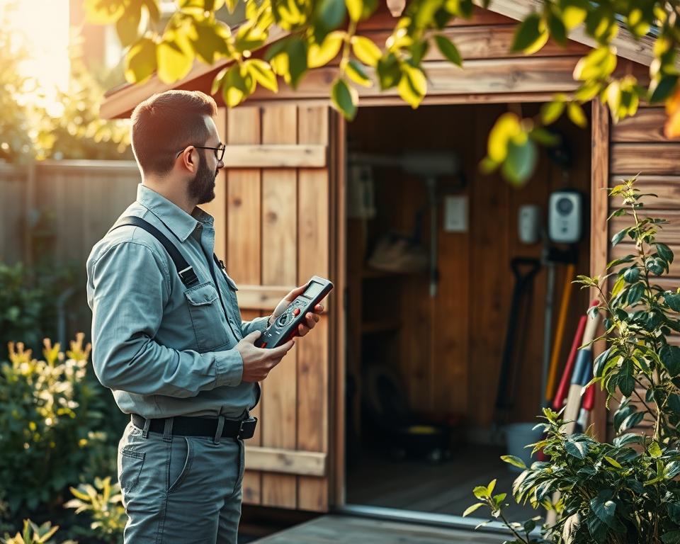Electrical safety maintenance garden building