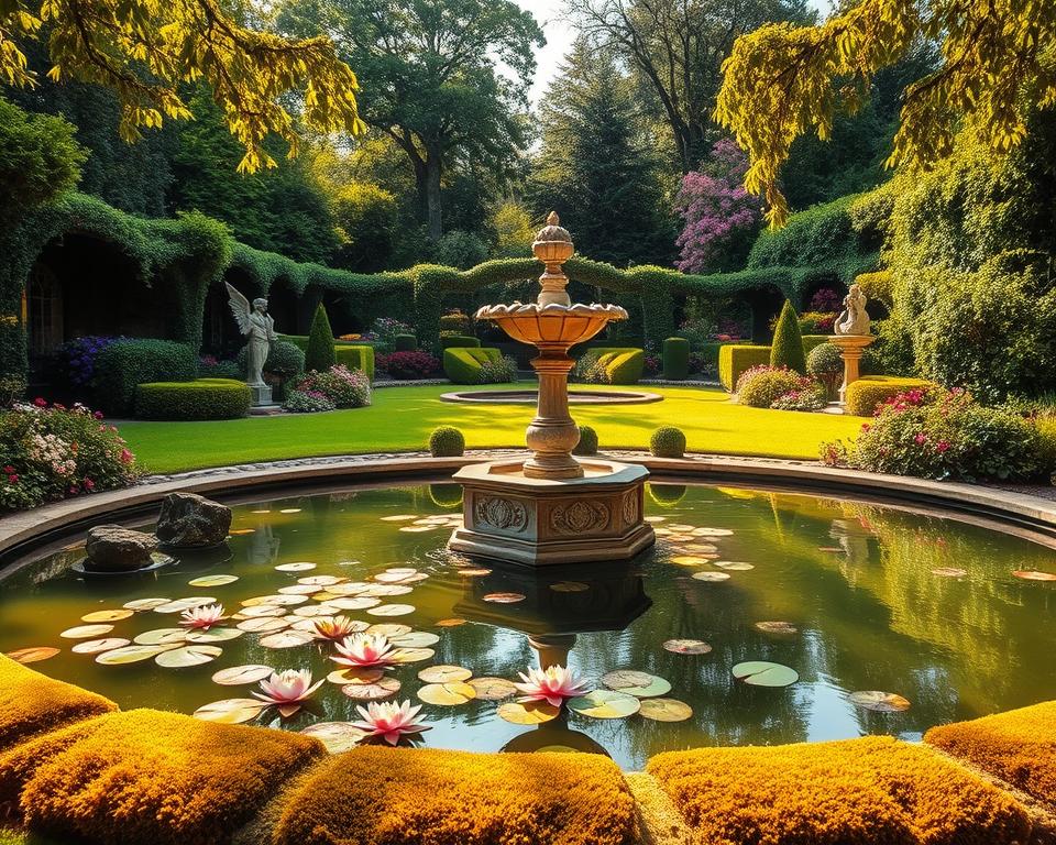 English garden water features