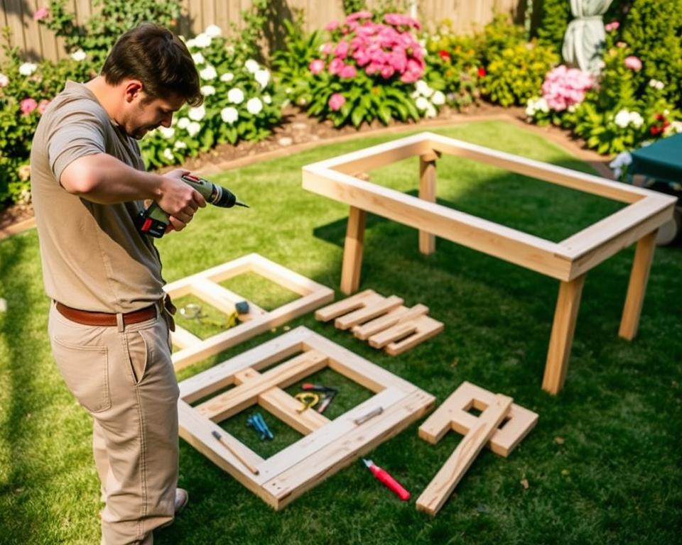 Garden Table Assembly Process