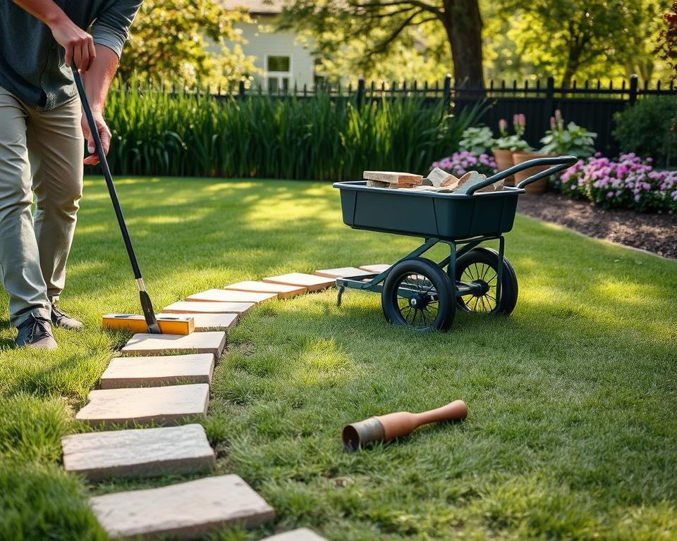 Lawn Edging Stone Installation Process