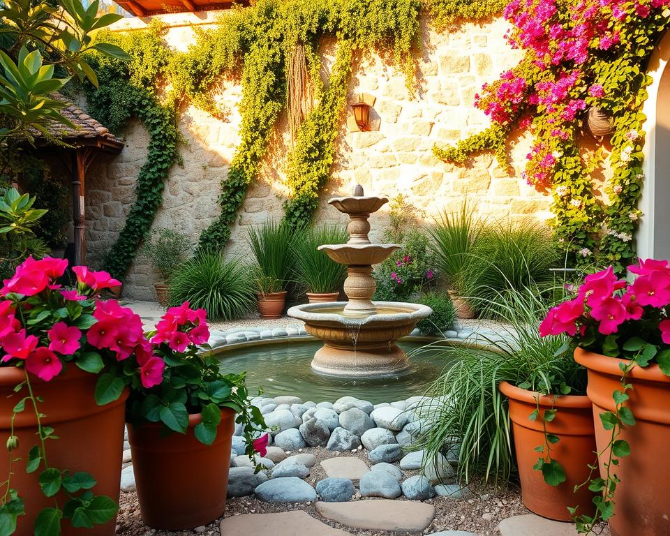 Mediterr Pageanean Page garden water feature