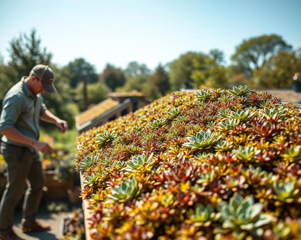 Seasonal Sedum Roof Maintenance
