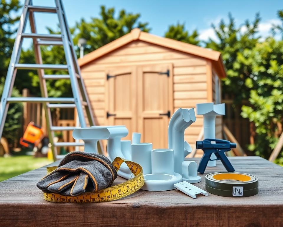 Shed Gutter Installation Tools and Materials