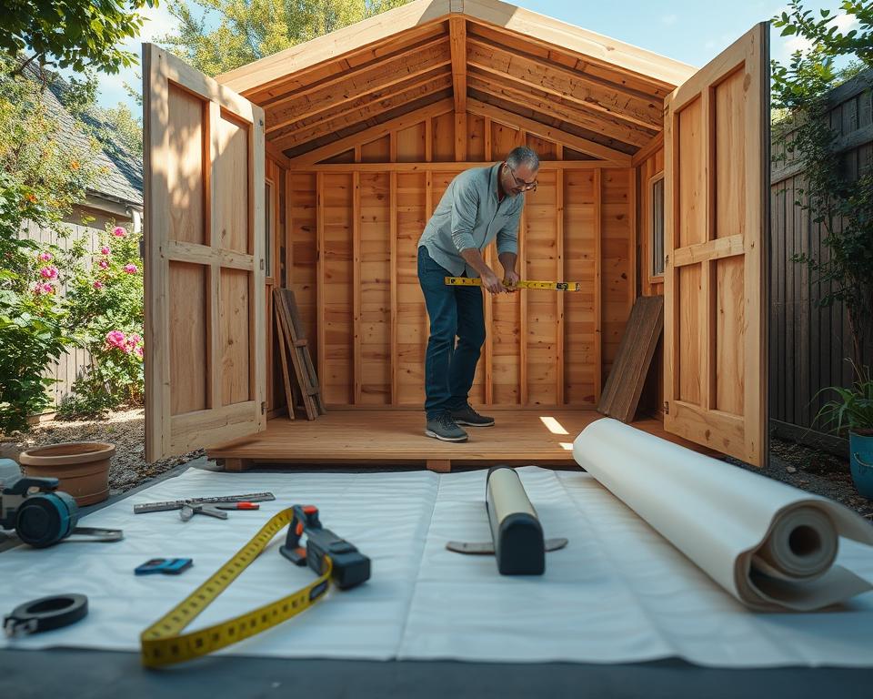 Shed preparation for moisture protection