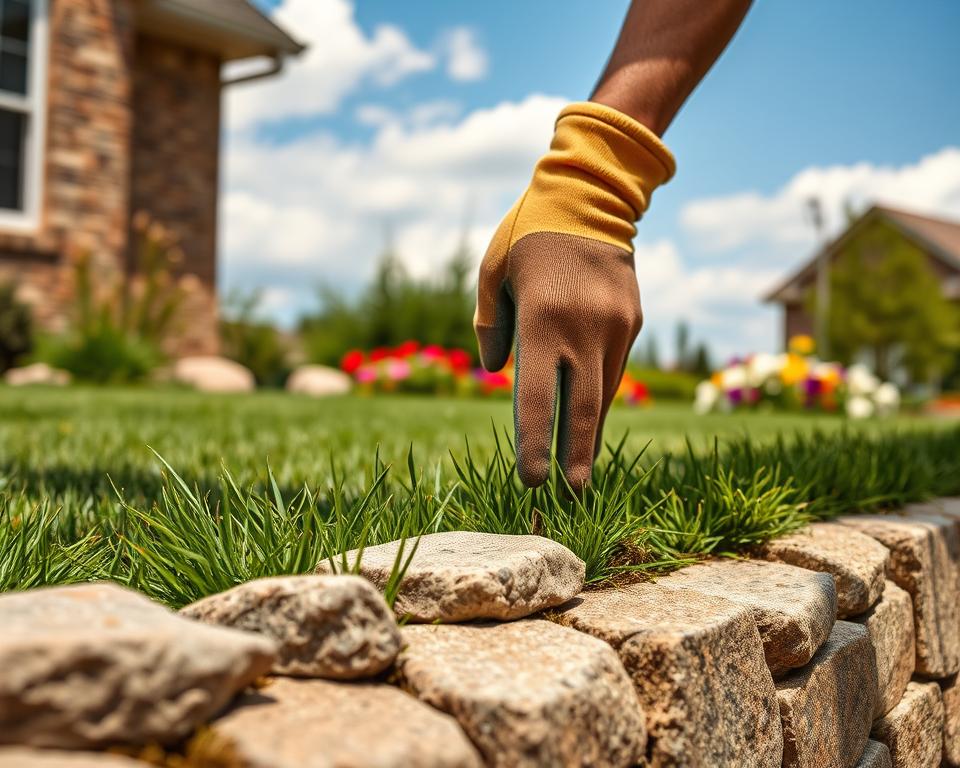 Stone Lawn Edging Maintenance