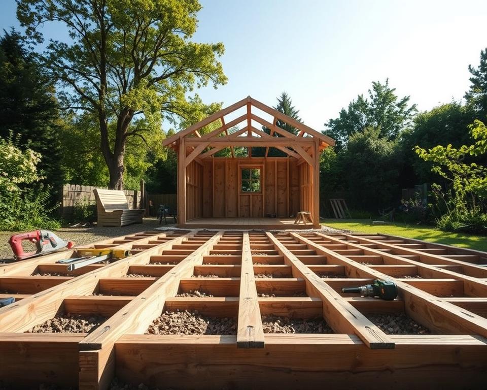 Timber Shed Base Construction