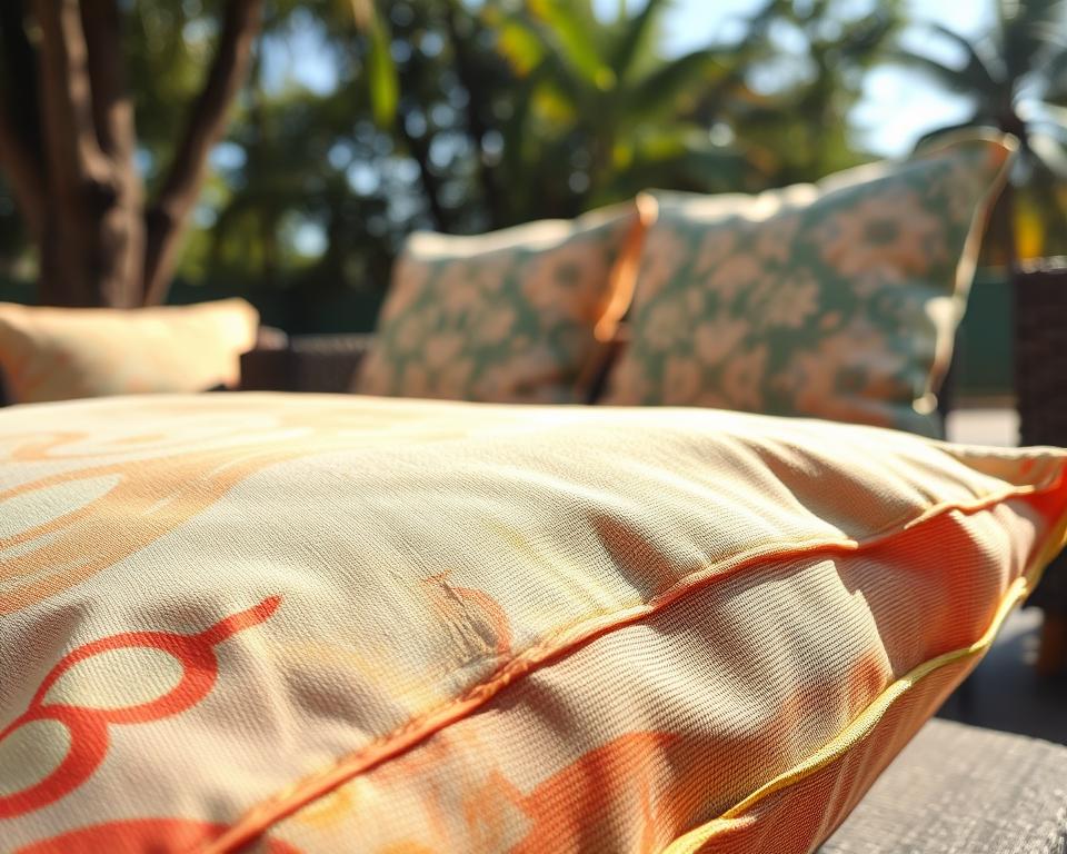 UV damage on outdoor cushions