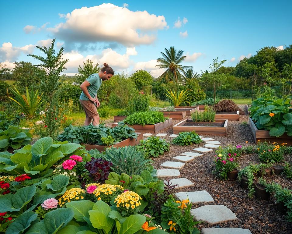 seasonal permaculture garden maintenance