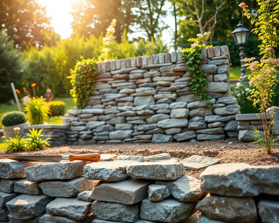 garden wall installation garden wall installation