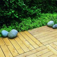 25% discount: 90cm Forest Patio Deck Tile Pack of 4