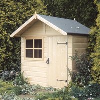 10% discount: 5' x 4' Shire Club Kids Wooden Playhouse (1.42m x 1.48m)