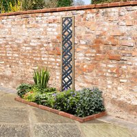 23% discount: Forest 5'11 x 1' Grey Painted Wooden Diamond Lattice Panel (1.8m x 0.3m)