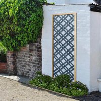 27% discount: Forest 5'11 x 2' Grey Painted Wooden Diamond Lattice Panel (1.8m x 0.6m)