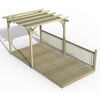 8' x 16' Forest Pergola Deck Kit with Retractable Canopy No. 2 (2.4m x 4.8m)