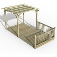 8' x 16' Forest Pergola Deck Kit with Retractable Canopy No. 3 (2.4m x 4.8m)