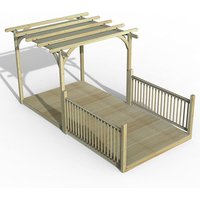8' x 16' Forest Pergola Deck Kit with Retractable Canopy No. 4 (2.4m x 4.8m)