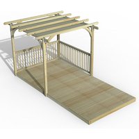 8' x 16' Forest Pergola Deck Kit with Retractable Canopy No. 5 (2.4m x 4.8m)