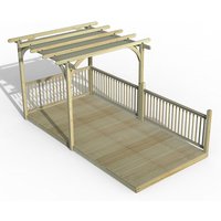 8' x 16' Forest Pergola Deck Kit with Retractable Canopy No. 6 (2.4m x 4.8m)