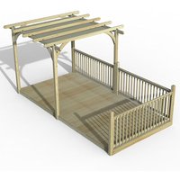 8' x 16' Forest Pergola Deck Kit with Retractable Canopy No. 7 (2.4m x 4.8m)