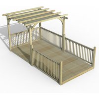 8' x 16' Forest Pergola Deck Kit with Retractable Canopy No. 11 (2.4m x 4.8m)