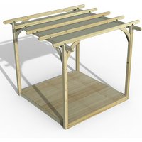 11% discount: 8' x 8' Forest Pergola Deck Kit with Retractable Canopy No. 1 (2.4m x 2.4m)