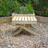 22% discount: Forest Slatted Wooden Garden Table 1'9 x 1'8 (0.54m x 0.50m)