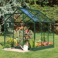 12% discount: 6'4 x 6'5 Green Frame Halls Popular 66 Small Greenhouse (1.93 x 1.95m)