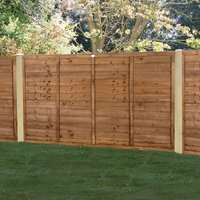 18% discount: Forest 6' x 4' Brown Pressure Treated Super Lap Fence Panel (1.83m x 1.22m)