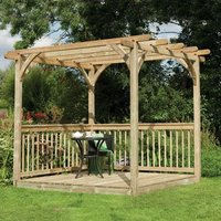 15% discount: Forest 2.4 x 2.4m Easy Deck Kit Including Pergola