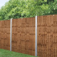 Forest 6' x 5'6 Brown Pressure Treated Vertical Closeboard Fence Panel (1.83m x 1.69m)